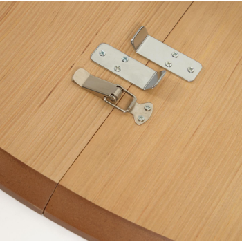 Mesa redonda extensible Oqui en chapa de roble Ø120