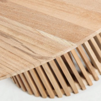 Mesa redonda Jeanette en madera maciza