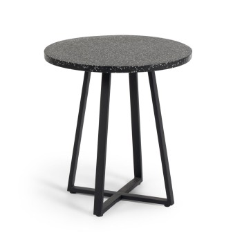 Mesa redonda Tella en terrazo negro Ø 70 cm terrazo negro Ø 70 cm