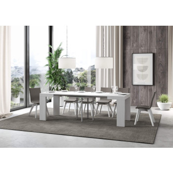 Mesa Roxell P.90 - Mesa extensible 90/246x90 cm Roxell Fresno Blanco