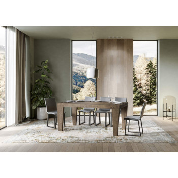 Mesa Spimbo D.90 - Mesa extensible 160/420x90 cm Spimbo Fresno Blanco