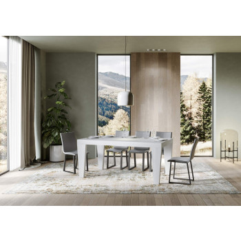 Mesa Spimbo D.90 - Mesa extensible 180/284x90 cm Spimbo Fresno Blanco
