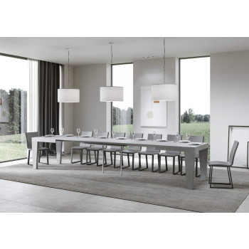 Mesa Spimbo D.90 - Mesa extensible 180/440x90 cm Spimbo Fresno Blanco