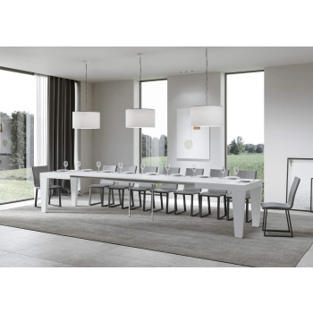 Mesa Spimbo D.90 - Mesa extensible 180/440x90 cm Spimbo Fresno Blanco