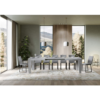 Mesa Spimbo D.90 - Mesa extensible 200/304x90 cm Spimbo Fresno Blanco