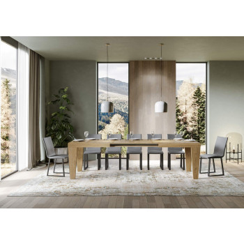 Mesa Spimbo D.90 - Mesa extensible 200/460x90 cm Spimbo Fresno Blanco