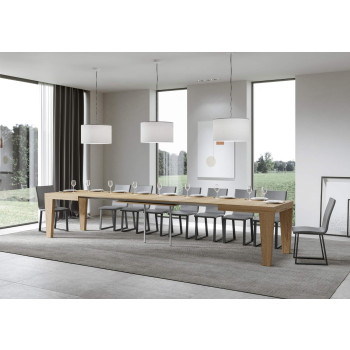 Mesa Spimbo D.90 - Mesa extensible 200/460x90 cm Spimbo Fresno Blanco
