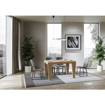 Mesa Spimbo Premium D.90 - Mesa extensible 140/244x90 cm Spimbo Premium Fresno Blanco