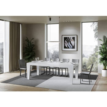 Mesa Spimbo Premium D.90 - Mesa extensible 140/400x90 cm Spimbo Premium Fresno Blanco