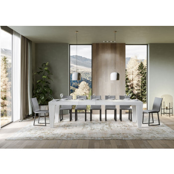 Mesa Spimbo Premium D.90 - Mesa extensible 200/304x90 cm Spimbo Premium Fresno Blanco