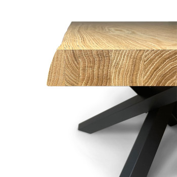 Patas de mesa de madera maciza Versalux Barked 4/A - Mesa extensible 90x200/250 cm Patas de roble Versalux Barked 4/A