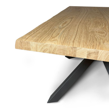 Patas de mesa de madera maciza Versalux Barked 4/A - Mesa extensible 90x200/250 cm Patas de roble Versalux Barked 4/A