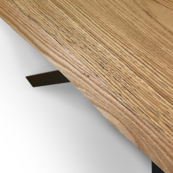 Patas de mesa de madera maciza Versalux Barked 4/A - Mesa extensible 90x200/300 cm Patas de roble Versalux Barked 4/A