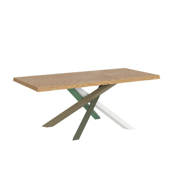 Patas de mesa de madera maciza Versalux Barked 4/A - Mesa extensible 90x200/300 cm Patas de roble Versalux Barked 4/A