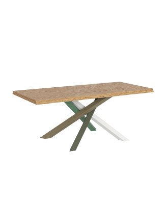 Patas de mesa de madera maciza descortezada Versalux 4/A - Mesa fija 90x200 cm Patas de roble descortezado Versalux 4/A