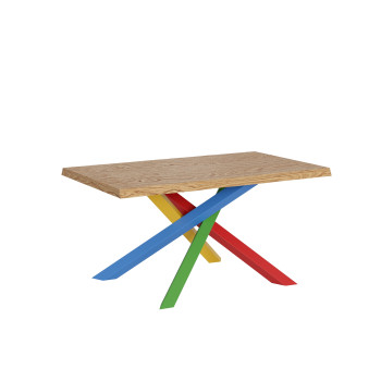 Patas de mesa de madera maciza Versalux Barked 4/B - Mesa extensible 90x140/240 cm Patas de roble Versalux Barked 4/B