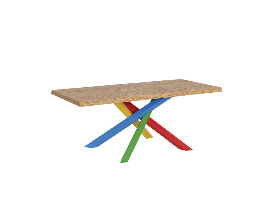 Patas de mesa de madera maciza Versalux Barked 4/B - Mesa extensible 90x200/300 cm Patas de roble Versalux Barked 4/B