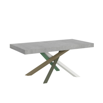 Mesa Volantis Color 4/A P.90 - Mesa extensible 200/304x90 cm Volantis patas fresno blanco multicolor 4/A