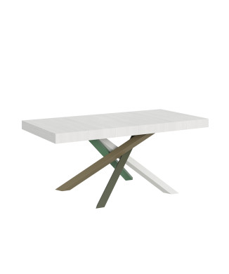 Mesa Volantis Color 4/A P.90 - Mesa extensible 200/460x90 cm Volantis patas fresno blanco multicolor 4/A