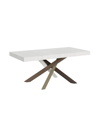 Mesa Volantis Color 4/C P.90 - Mesa extensible 200/460x90 cm Volantis patas fresno blanco multicolor 4/C