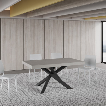 Mesa Volantis patas antracita P.90 - Mesa extensible 160/264x90 cm Volantis cachemir patas antracita