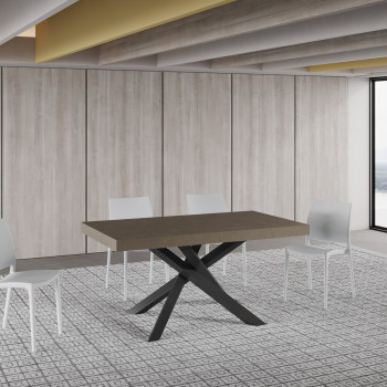 Mesa Volantis patas antracita P.90 - Mesa extensible 160/264x90 cm Volantis cachemir patas antracita