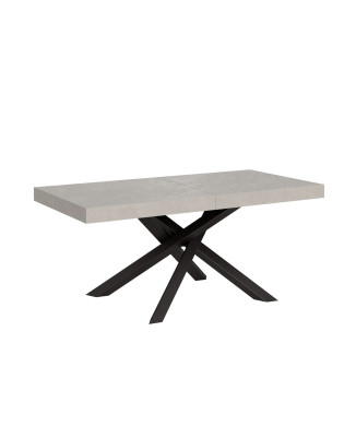 Mesa Volantis patas antracita P.90 - Mesa extensible 200/304x90 cm Volantis cachemir patas antracita