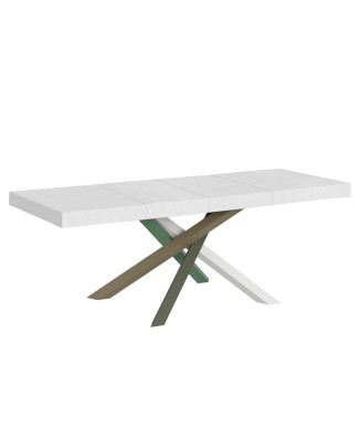 Mesa Volantis Premium Color 4/A P.90 - Mesa extensible 160/264x90 cm Volantis Premium patas fresno blanco multicolor 4/A