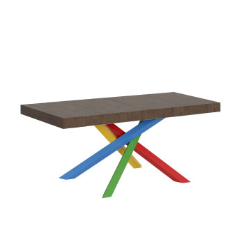 Mesa Volantis Premium Color 4/B P.90 - Mesa extensible 120/224x90 cm Volantis Premium patas fresno blanco multicolor 4/B