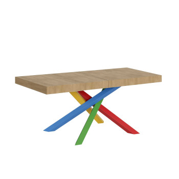 Mesa Volantis Premium Color 4/B P.90 - Mesa extensible 130/234x90 cm Volantis Premium patas fresno blanco multicolor 4/B