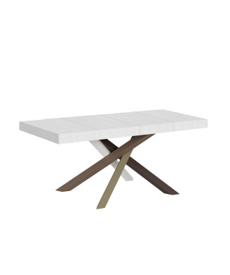 Mesa Volantis Premium Color 4/C P.90 - Mesa extensible 130/390x90 cm Volantis Premium patas fresno blanco multicolor 4/C