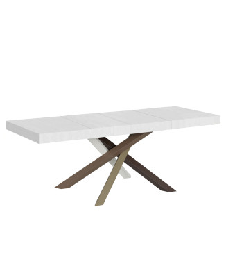 Mesa Volantis Premium Color 4/C P.90 - Mesa extensible 180/440x90 cm Volantis Premium patas fresno blanco multicolor 4/C
