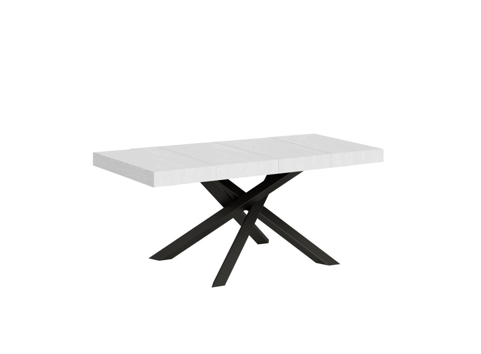 Mesa Volantis Premium patas antracita P.90 - Mesa extensible 140/244x90 cm Volantis Premium patas antracita fresno blanco