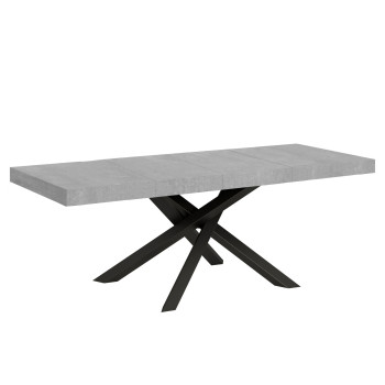 Mesa Volantis Premium patas antracita P.90 - Mesa extensible 160/264x90 cm Volantis Premium patas antracita fresno blanco