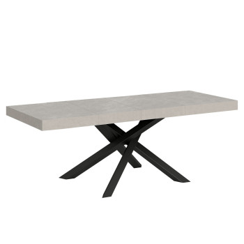 Mesa Volantis Premium patas antracita P.90 - Mesa extensible 160/264x90 cm Volantis Premium patas antracita fresno blanco