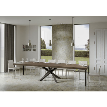 Mesa Volantis Premium patas antracita P.90 - Mesa extensible 200/460x90 cm Volantis Premium patas antracita fresno blanco
