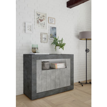 URBINO - Aparador 2 puertas + compartimento abierto