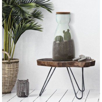 JARRÓN DE JARDÍN DE VIDRIO RECICLADO