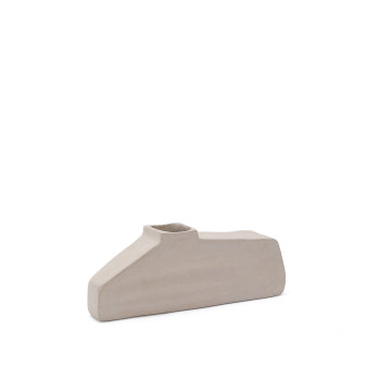 Jarrón de papel maché gris Lahara 16cm