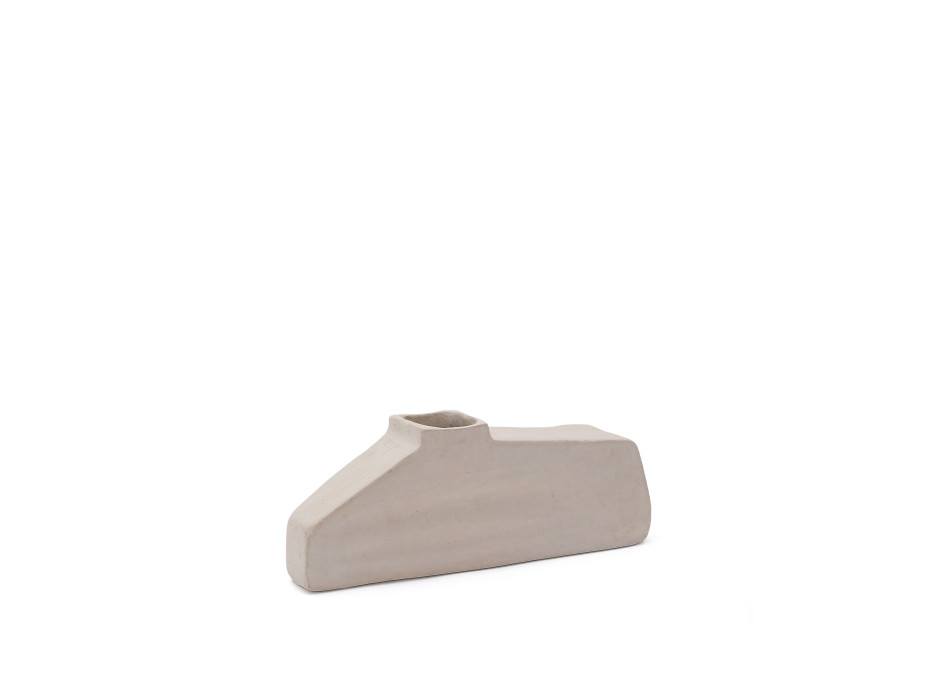 Jarrón de papel maché gris Lahara 16cm