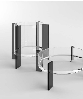 Jarrón de cristal FLY redondo (S) ADRIANI & ROSSI