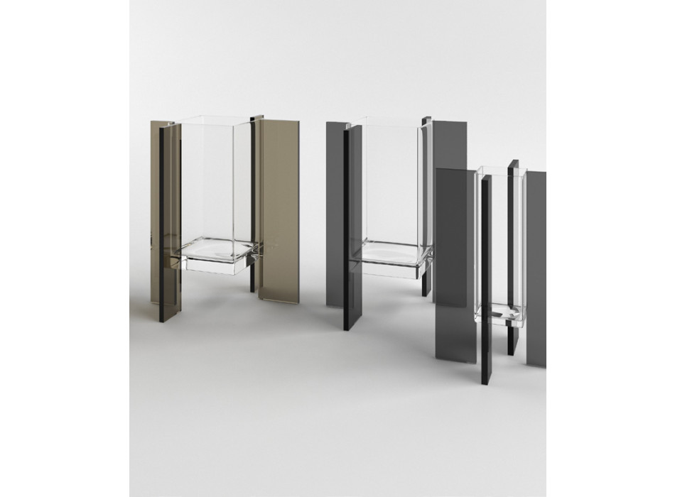 Jarrón de cristal FLY SQUARE de ADRIANI & ROSSI