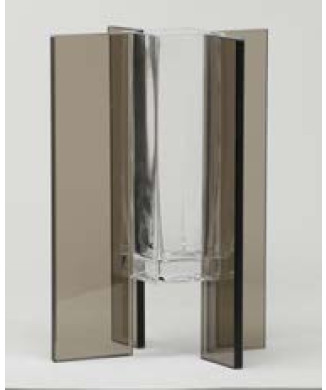 Jarrón de cristal FLY SQUARE de ADRIANI & ROSSI