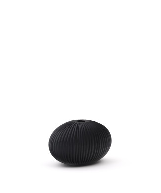 Jarrón Nivra de cristal gris oscuro de 15 cm