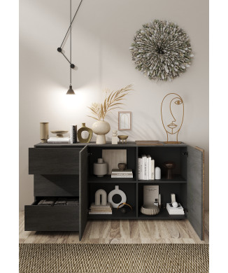 VENUS - Aparador de 2 puertas y 3 cajones